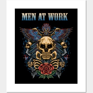 WORK AT THE MEN BAND Posters and Art